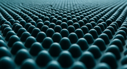 Fototapeta premium Abstract textured surface with repeating dome shapes in blue
