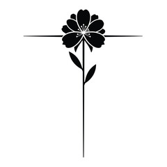 Black cherry blossom cross flower