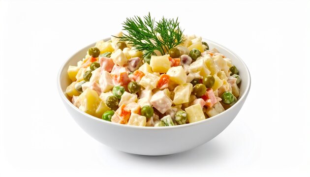 Bowl Of Traditional Olivier Salad