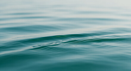 Close up of gentle blue water ripples on the surface