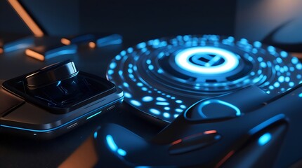 Browse through the most popular images of futuristic gadgets., clean background, Photo stock style, clean background, no copyrighted logo, no letters