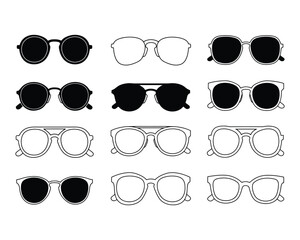 Various stylish sunglasses showcasing diverse shapes and designs