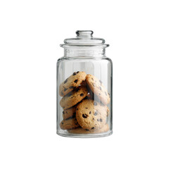 Delicious Chocolate Chip Cookies in a Glass Jar