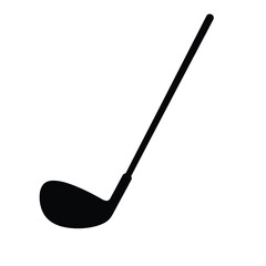 Black golf club on white background sport equipment