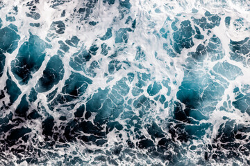 Sea surface texture. Top view of classy water with foam. Can be used in covers, packaging, posters, textures, banners, art and design projects. Awesome vector illustration.