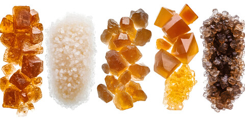 Brown and white crystals gleam on black, shows crystal texture, light enhances contrast. Ideal product showcase, background, geology, or social media.