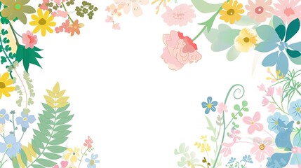 Artistic Foundations: Versatile Floral Border Design Material &ndash; Intricate Vector Illustrations of Roses, Lilies, and Vines, High-Resolution PNGs with Transparent Backgrounds