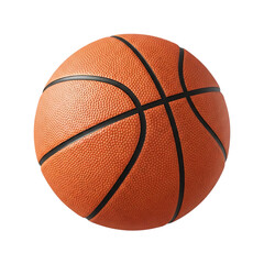 Isolated basketball with textured surface, ready for game, representing sports and recreation activity