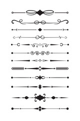 Elegant Vintage Ornamental Line Dividers and Borders Collection