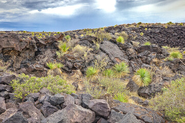 Approximately 5,000 years ago, Little Black Peak erupted and flowed 44 miles into the Tularosa Basin, filling the basin with molten rock. 