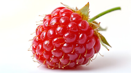 Hyper realistic close-up of a fresh ripe raspberry for culinary inspiration