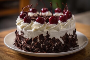 chocolate cake with cherry