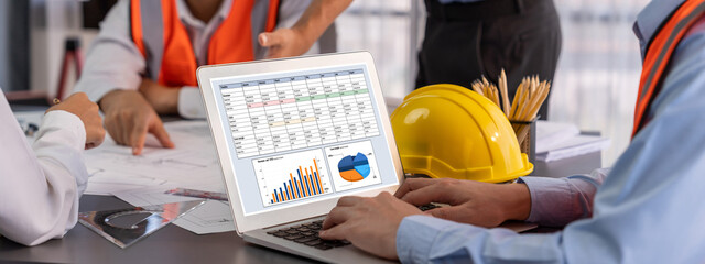 Business data dashboard provide business intelligence analytic for marketing strategy planning brisk with big data set to analyze customer demands and foreseeing business future © InfiniteFlow