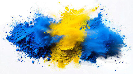 Obraz premium Colorful abstract watercolor splashes create a vibrant background