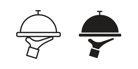 Hand holding tray icon