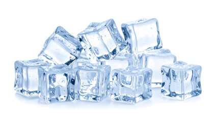 Obraz premium Pile of clear ice cubes