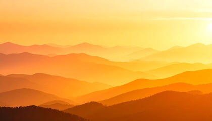 Obraz premium Golden Sunrise Mountain Range. (2)