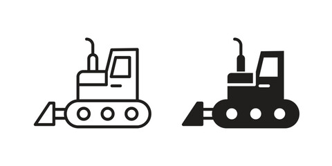 Fototapeta premium Bulldozer icon