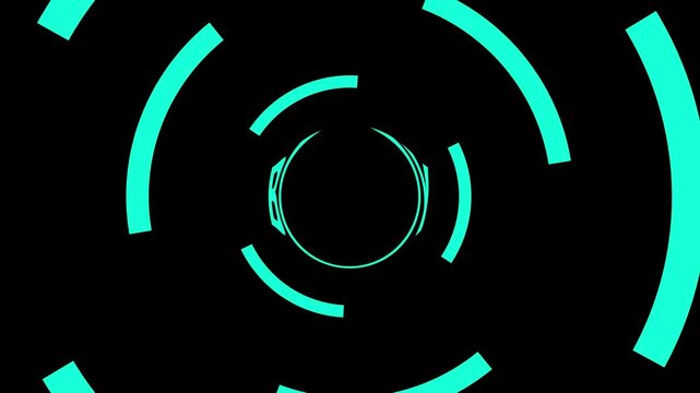 BUY Out text Animation In Circle Moving Background Set abstract background. Moving figures.