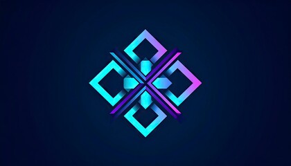 Geometric neon pattern design