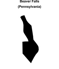 Beaver Falls (Pennsylvania) blank outline map