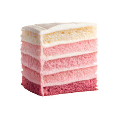 Delicious Ombr� Layered Cake Slice - Pink and White Dessert
