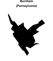 Burnham (Pennsylvania) blank outline map