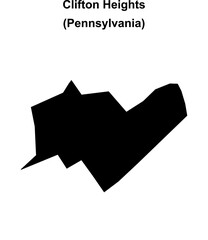 Clifton Heights (Pennsylvania) blank outline map
