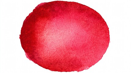 Vibrant Red Watercolor Circle with Copy Space for Design Projects