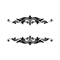 Black floral ornamental dividers swirls