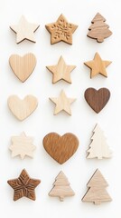 Nordic festive decor with handmade wooden details, minimal neutral style and natural textures for holiday design.