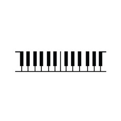 Black and white piano keys music instrument