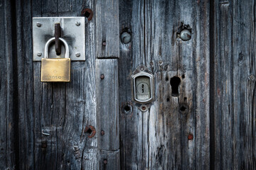 old wooden door