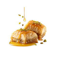 Delicious Baklava with Pistachios and Honey Drizzle