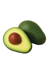 avocado isolated on white background