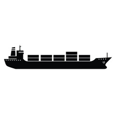 Cargo ship loaded with containers vessel transport