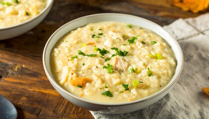 Creamy chicken rice soup