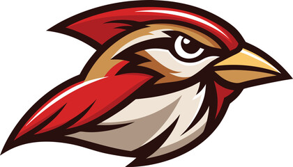 Obraz premium Bold chipping sparrow head mascot logo vector illustration scalable icon vector