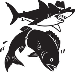 Abstract geometric shape silhouette design