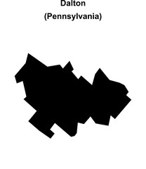 Dalton (Pennsylvania) blank outline map