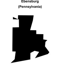 Ebensburg (Pennsylvania) blank outline map