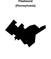 Fleetwood (Pennsylvania) blank outline map
