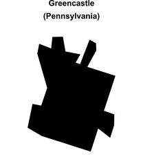Greencastle (Pennsylvania) blank outline map