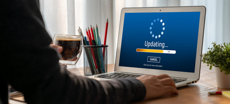 Software update on computer for modish version of device software upgrade