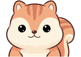 Stylized squirrel silhouette in orange, representing nature and wildlife