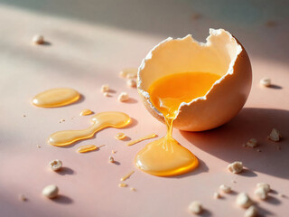 egg cracked with gold inside