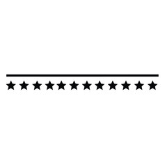 Black stars horizontal line graphic