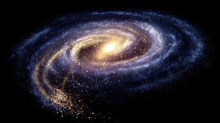 Detailed Visualization Of A Spiral Galaxy A Cosmic Tapestry Of Starlight, Nebulae, And Celestial Dust In The Vast Expanse Of Outer Space. The Image