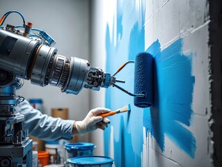 A skilled worker operates powerful drilling machinery in a steel manufacturing plant