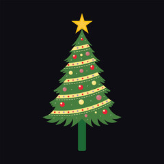 Festive Christmas Tree Icon